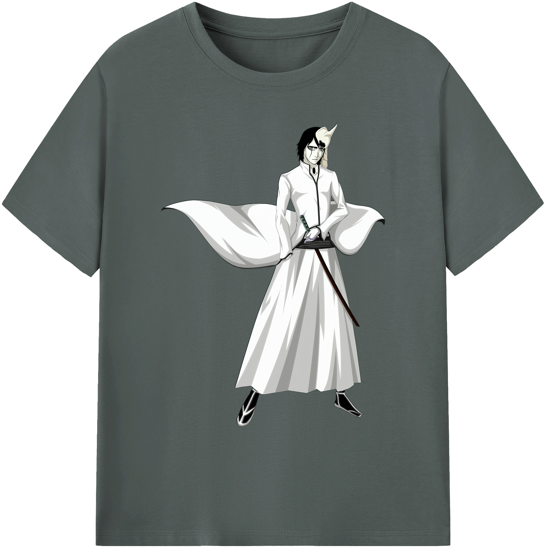 （画像用） ブリーチ ウルキオラ·シファー BLEACH Ulquiorra cifer 綿100％ メンズ半袖Tシャツ｜肌触りやわらか＆通気性
